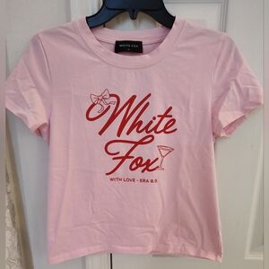NWOT White Fox Relaxed Baby Tee Medium